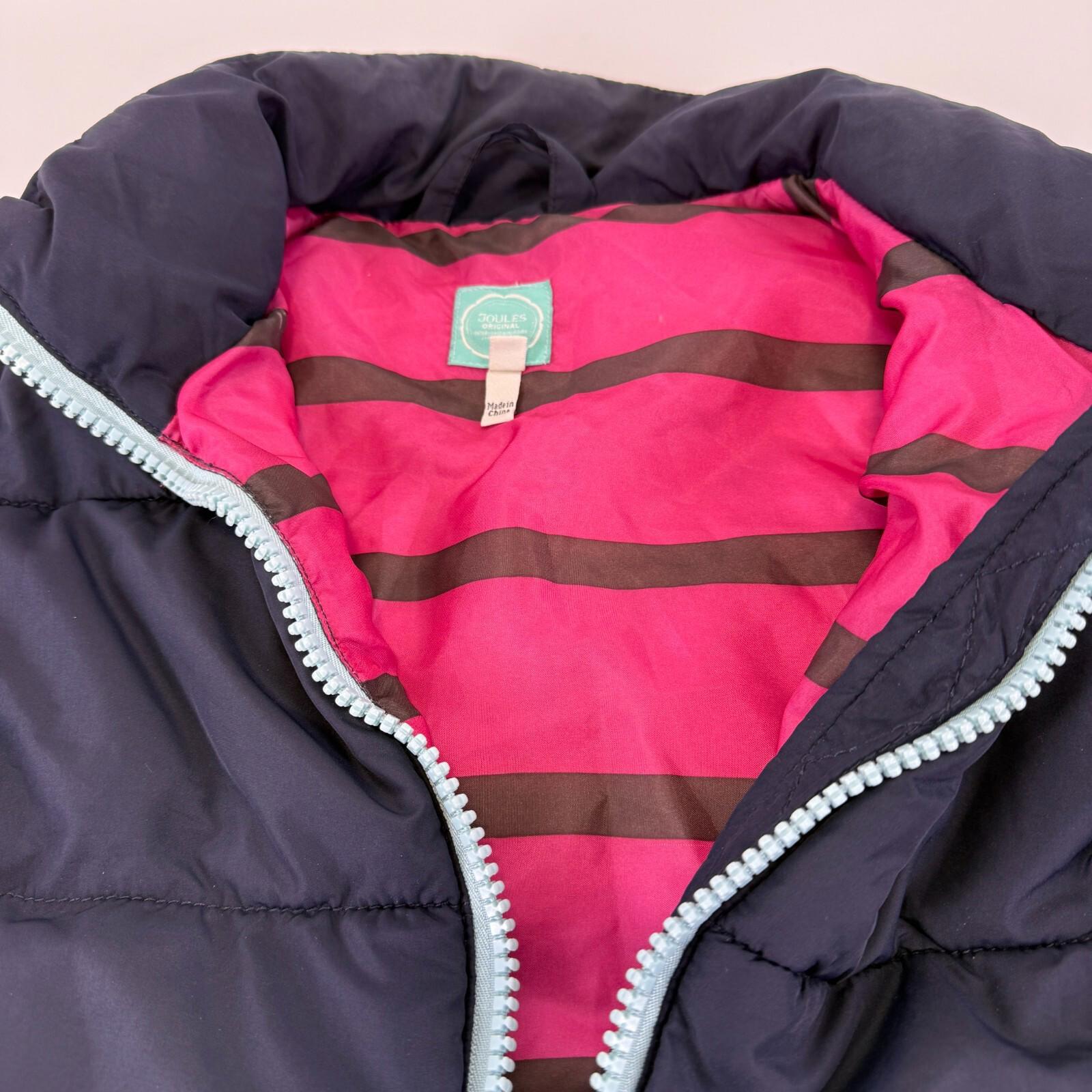 Joules Original Padded Puffer Gilet Vest Women's UK size 8 Navy Blue