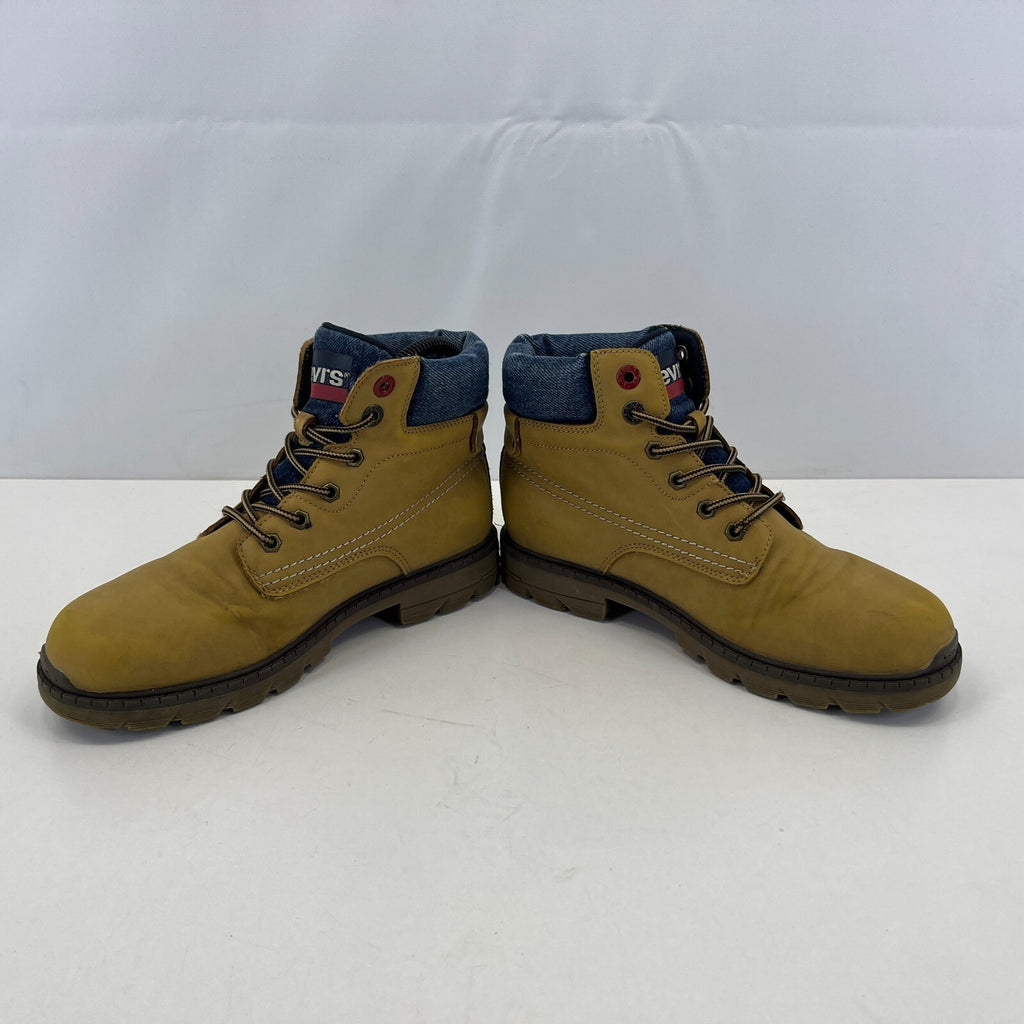 Levis Women’s Tan Leather Boots Lace-up Wheat Brown Chukka Red Tab  size UK 4