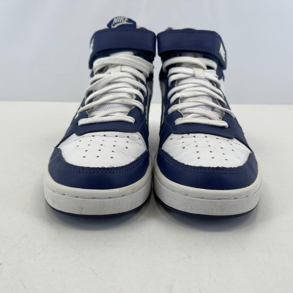 Nike Court Borough Mid 2 Trainers White Navy Blue Sneakers UK 5.5 EU 38.5 US 6Y