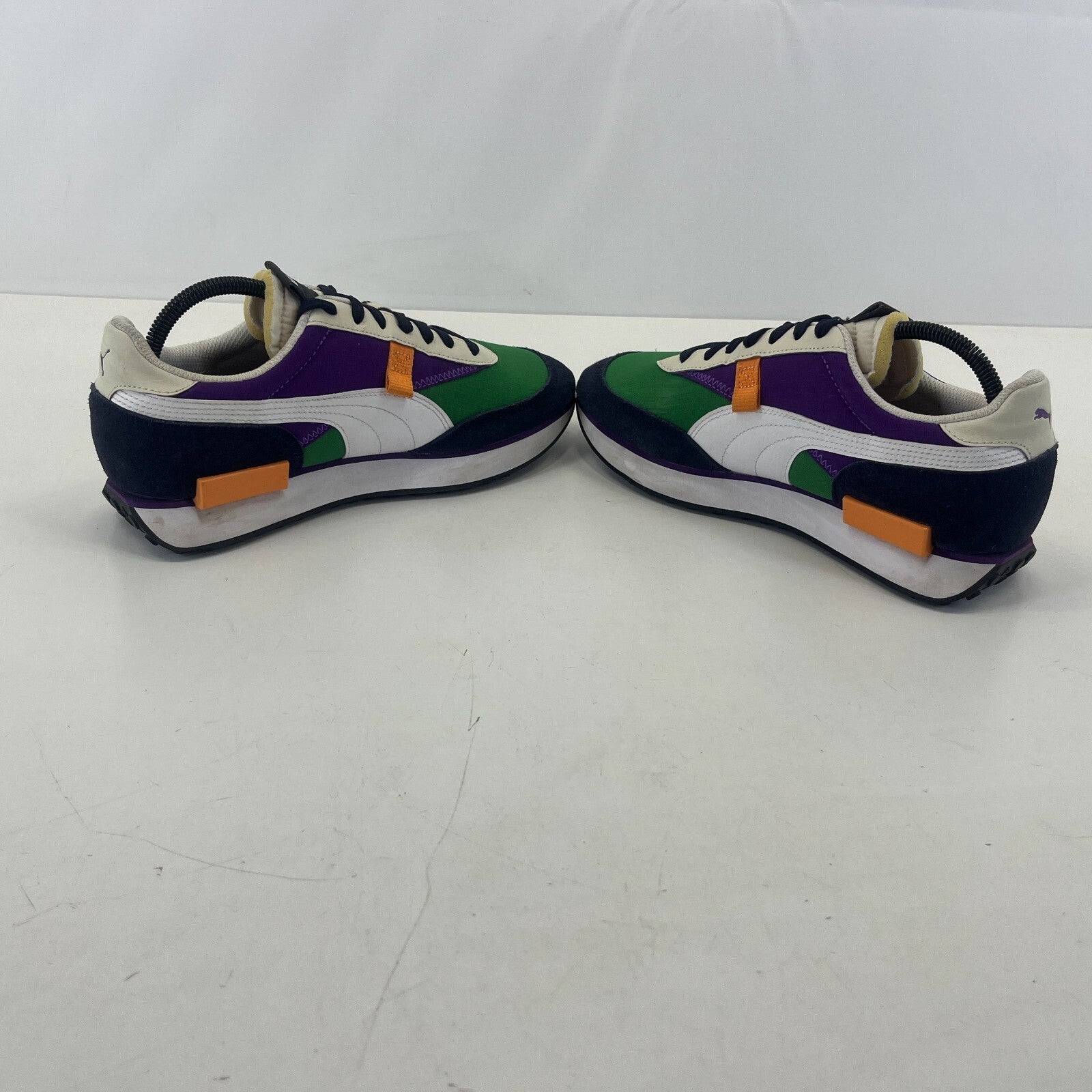 Puma Rider Play On Trainers Men's UK size 8.5 Green White Purple Black Orange