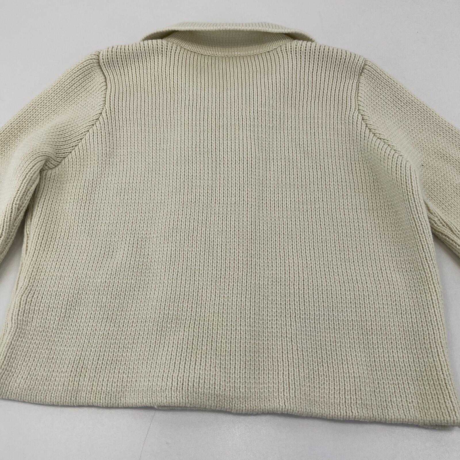 Zara Double Breasted Cardigan in Ivory White size Medium