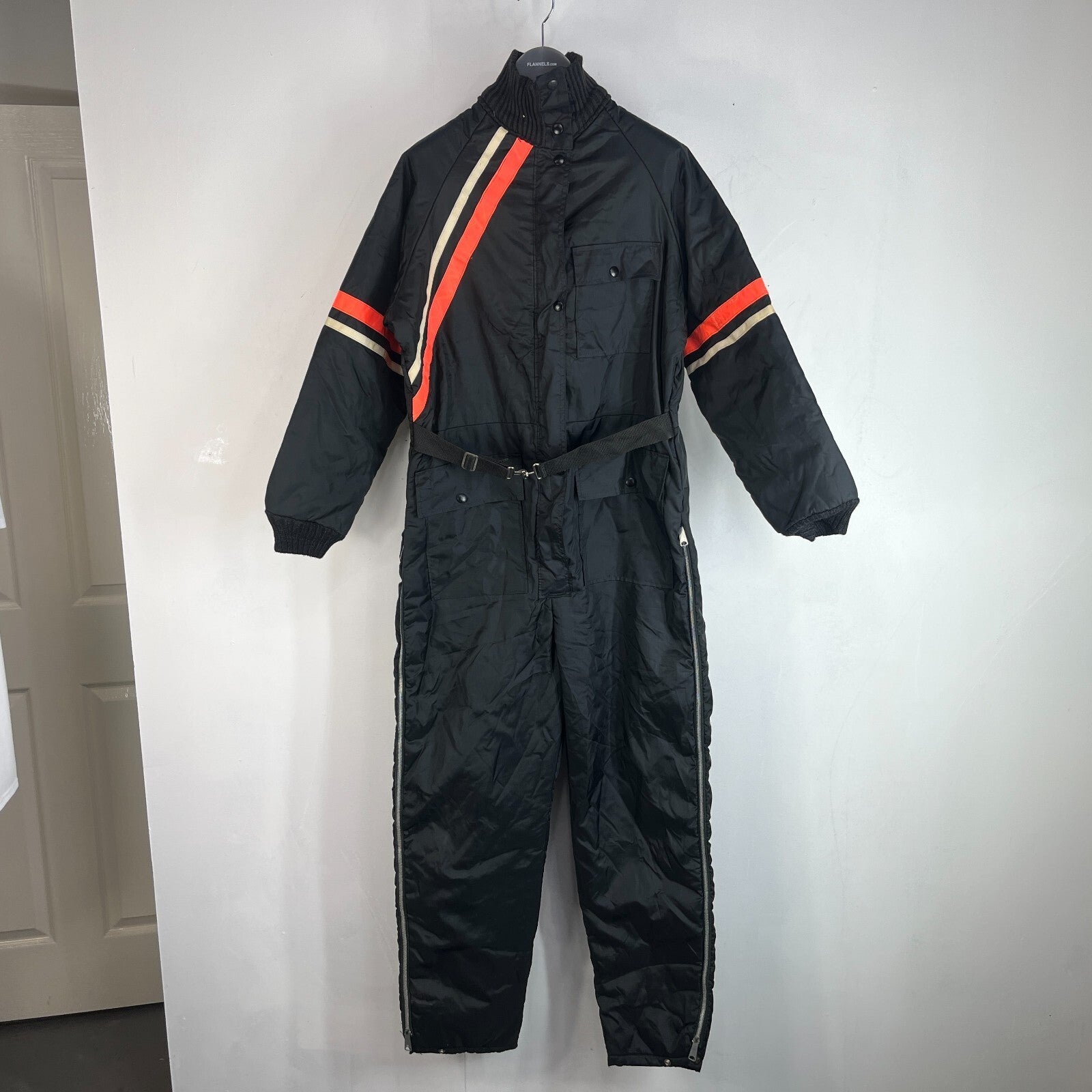 Vintage Western Field Ski Suit One Piece 90s Snowsuit Winter Black Womens size M