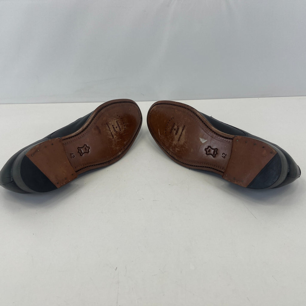 Gordon & Bros Men's Black Leather Oxford Dress Shoes size UK 8 - EU 42