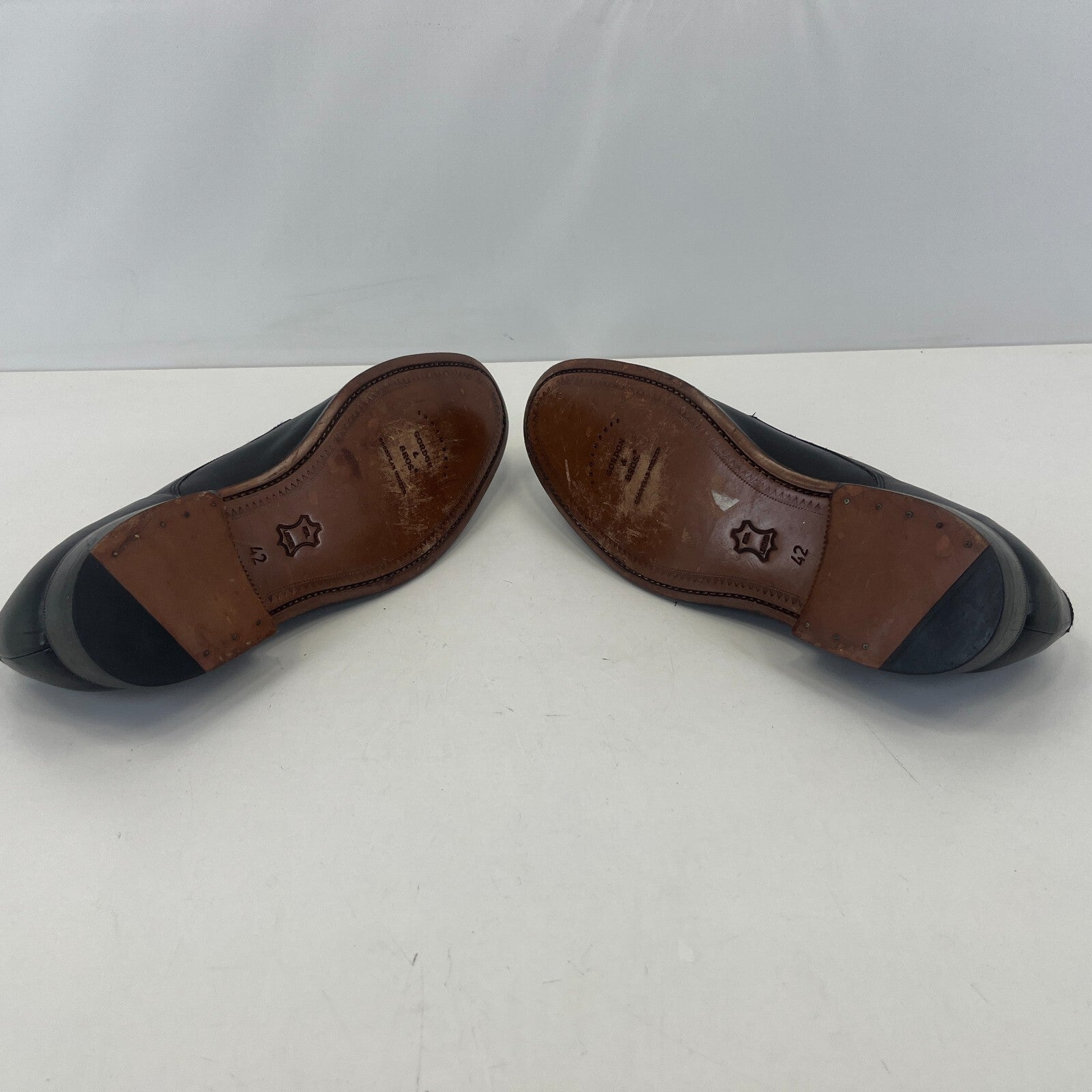 Gordon & Bros Men's Black Leather Oxford Dress Shoes size UK 8 - EU 42