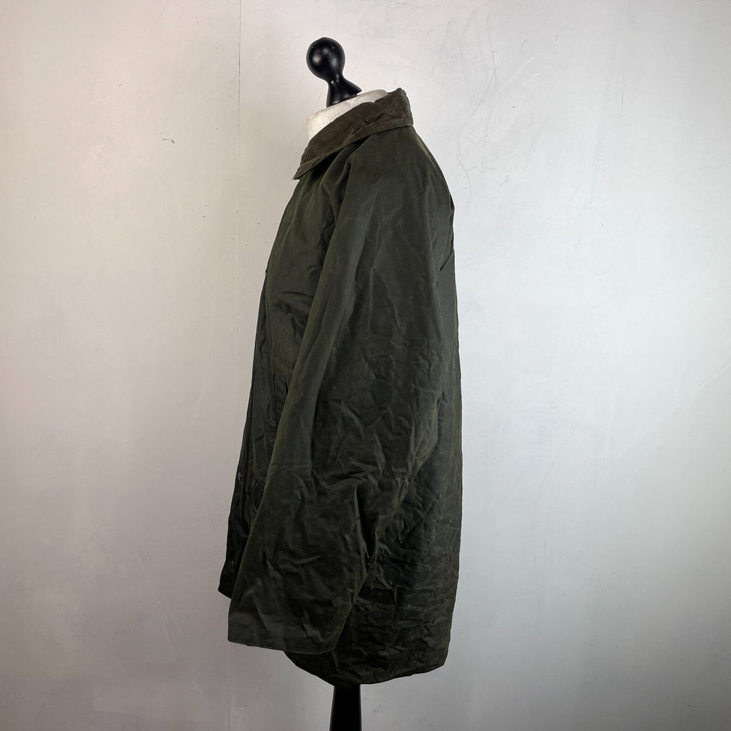 Shades Country & Casual Wax Jacket Mens size M Green Waxed Coat Made in the UK