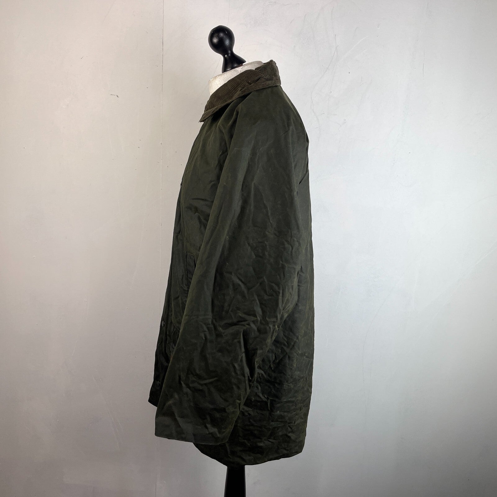 Shades Country & Casual Wax Jacket Mens size M Green Waxed Coat Made in the UK