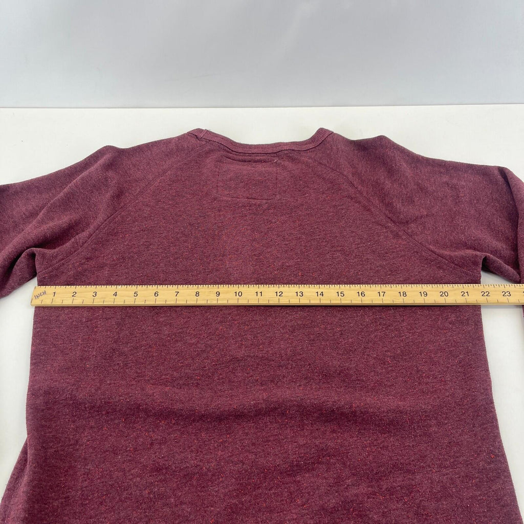 SuperDry Premium Black Label Sweatshirt in Burgundy Red size Large