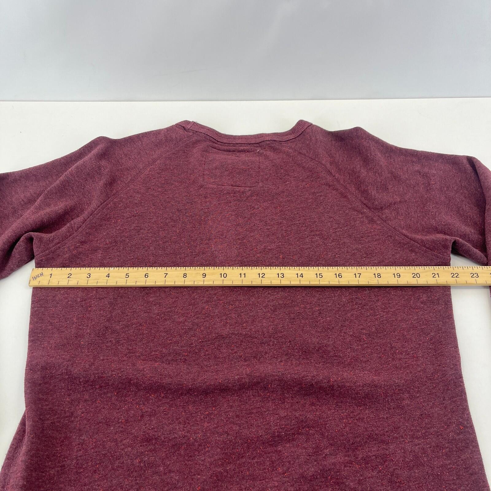 SuperDry Premium Black Label Sweatshirt in Burgundy Red size Large