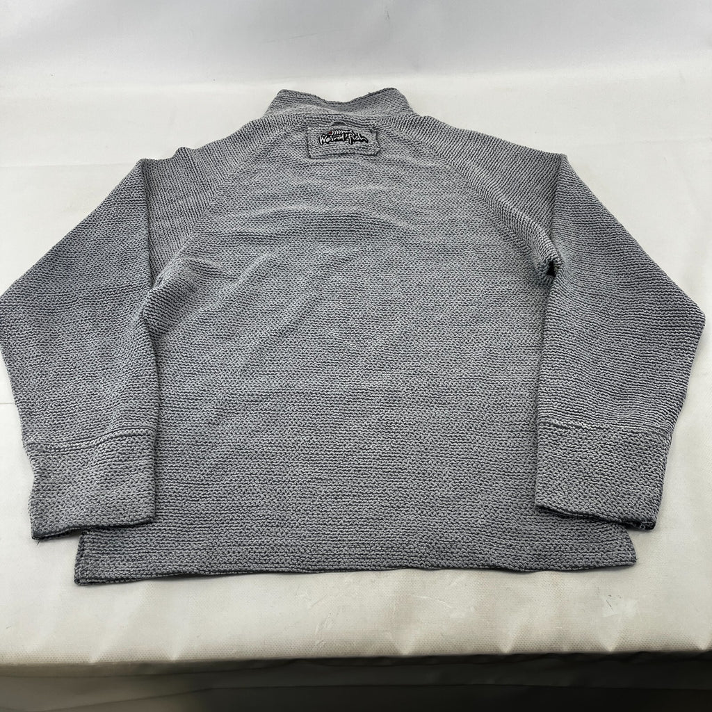 Weird Fish Mens Grey Quarter Zip Jumper Macaroni Pullover size Small