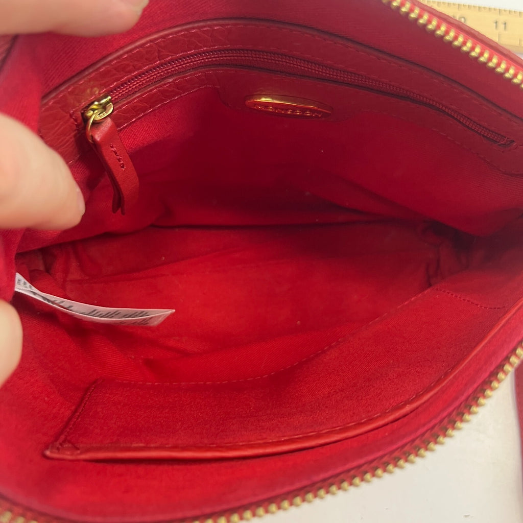 Monsoon Bright Red Suede Handbag Small Over the Shoulder Bag