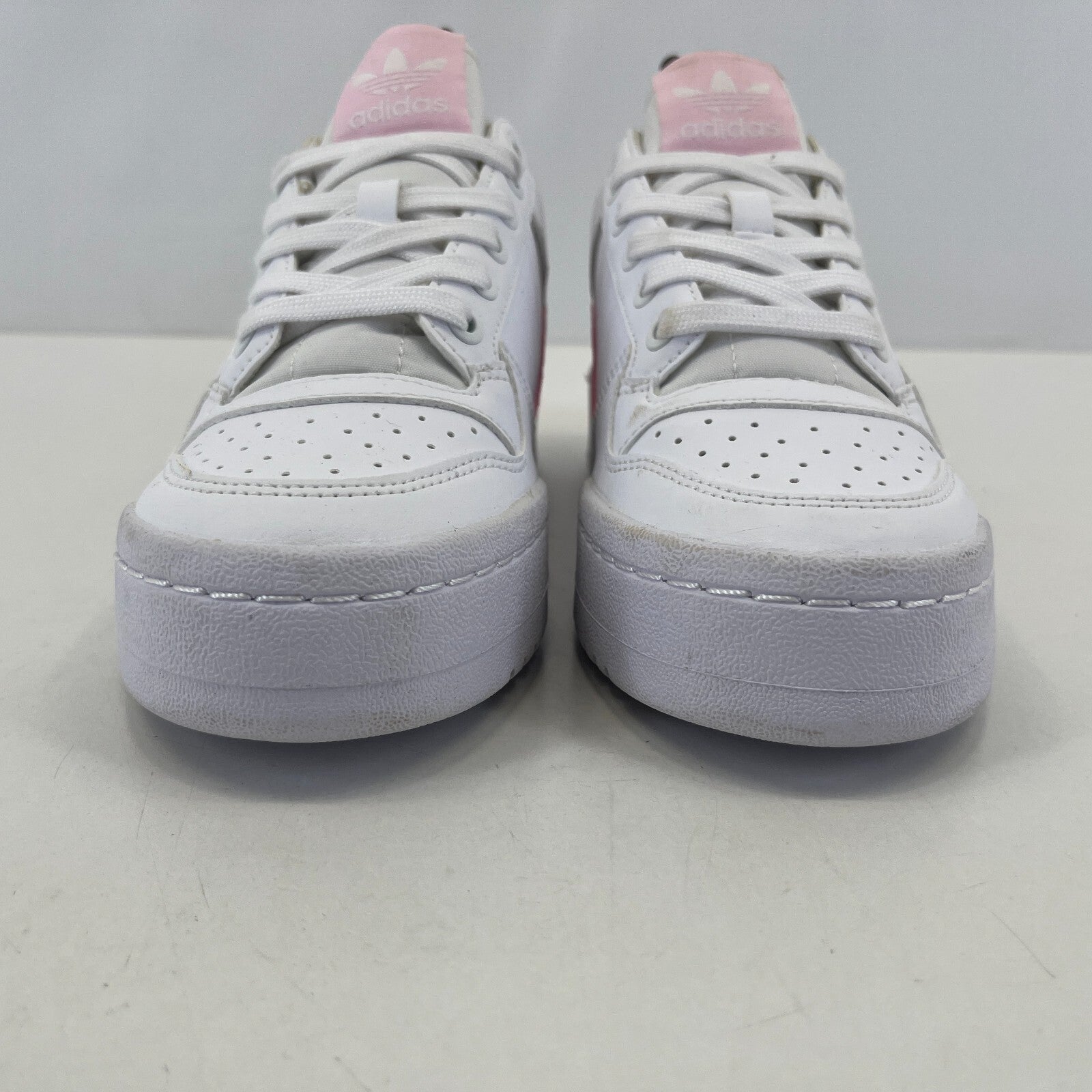 Adidas Forum Bold White & Baby Pink size UK 4 EU 36 2/3