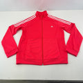 Adidas Women's Bright Pink Track Jacket size 12/14 Zip Athletic Casual