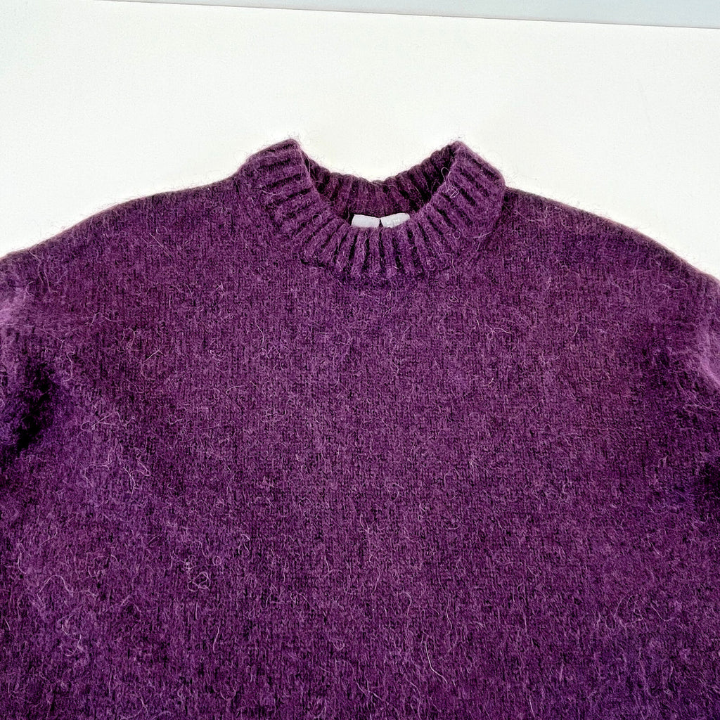 Sweaty Betty Alpine Wool Crew Neck Jumper Sweater in Purple size XXS/6 Alpaca