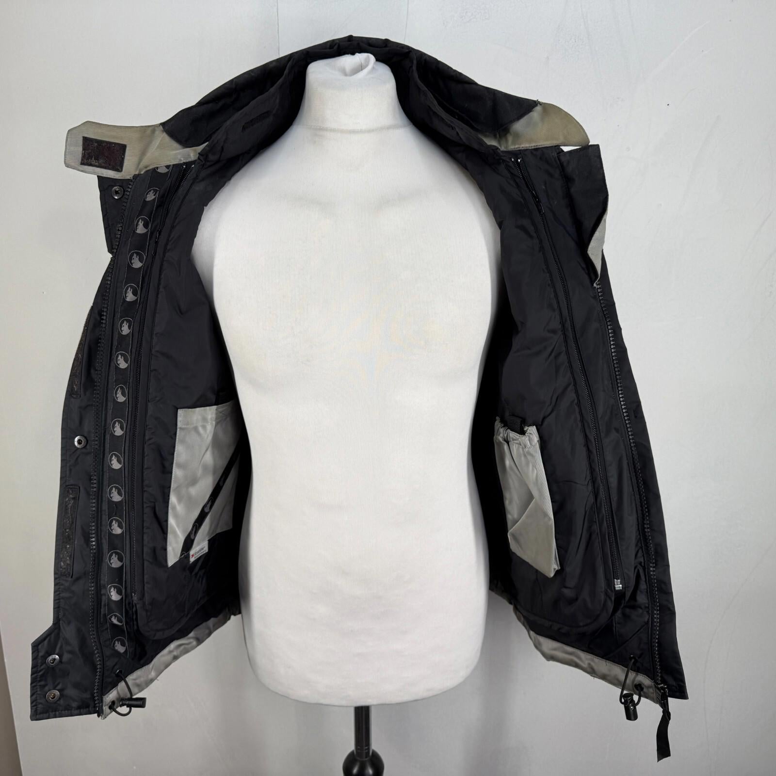 Bering Motorcycle Jacket in Grey Silver Women's size Large with Armour & Liner