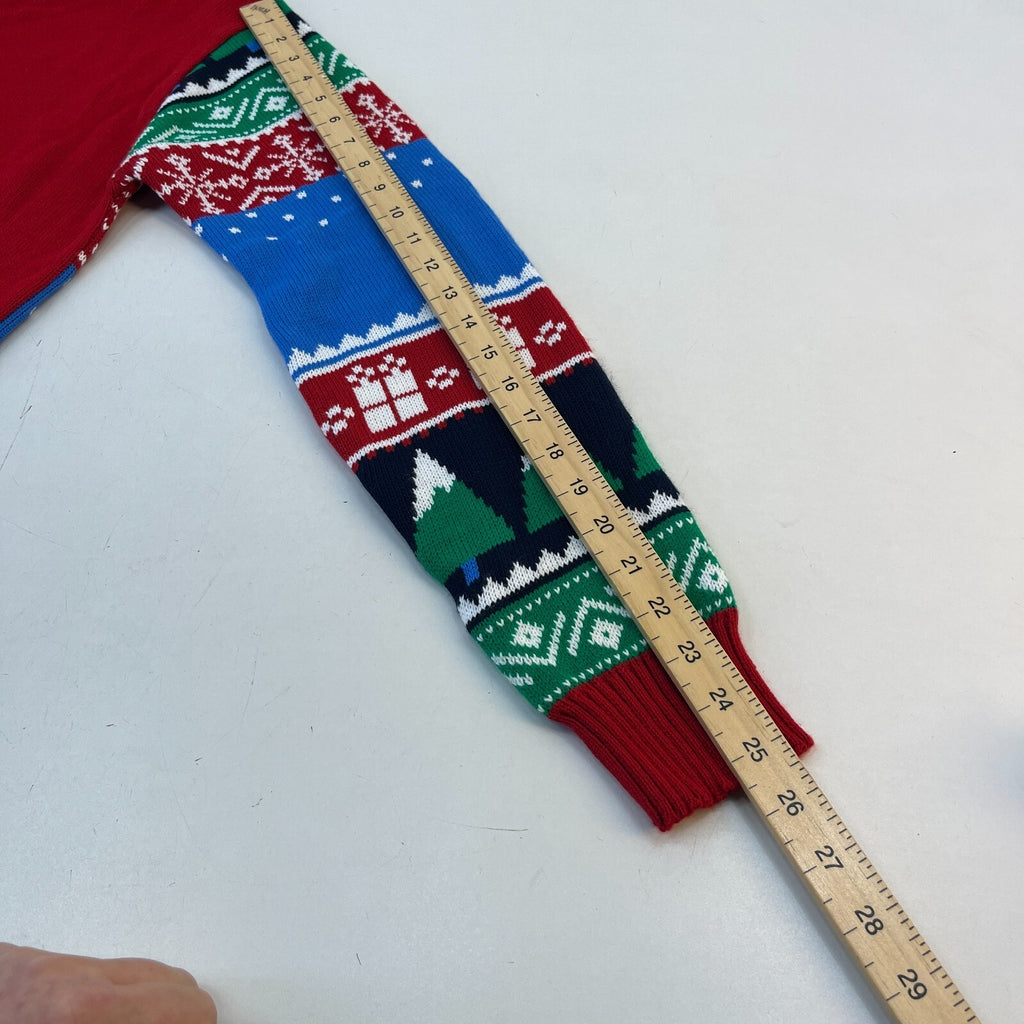 Colourful Christmas Jumper Santa & Reindeers Men's/Unisex size Small
