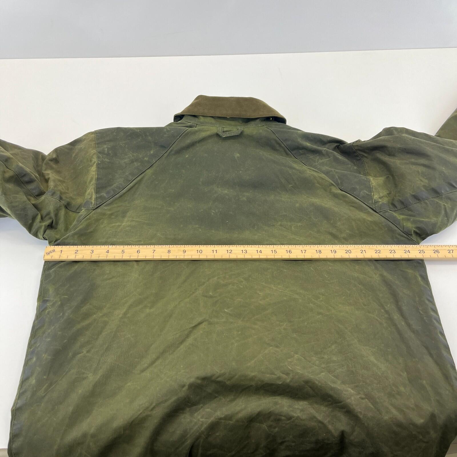 Claydon Insulated Wax Jacket Mens Medium Green Full Zip Hunting Country Cotton
