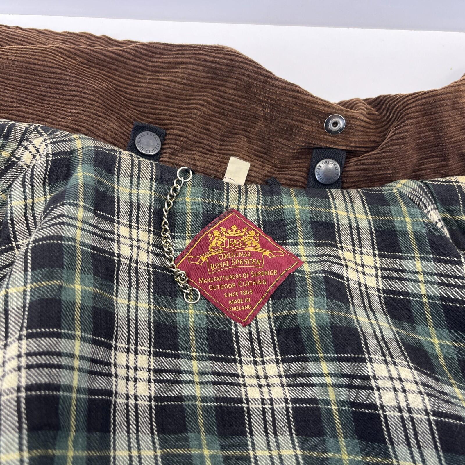Royal Spencer Mens Wax Hunting/Farming Jacket in Green size Large