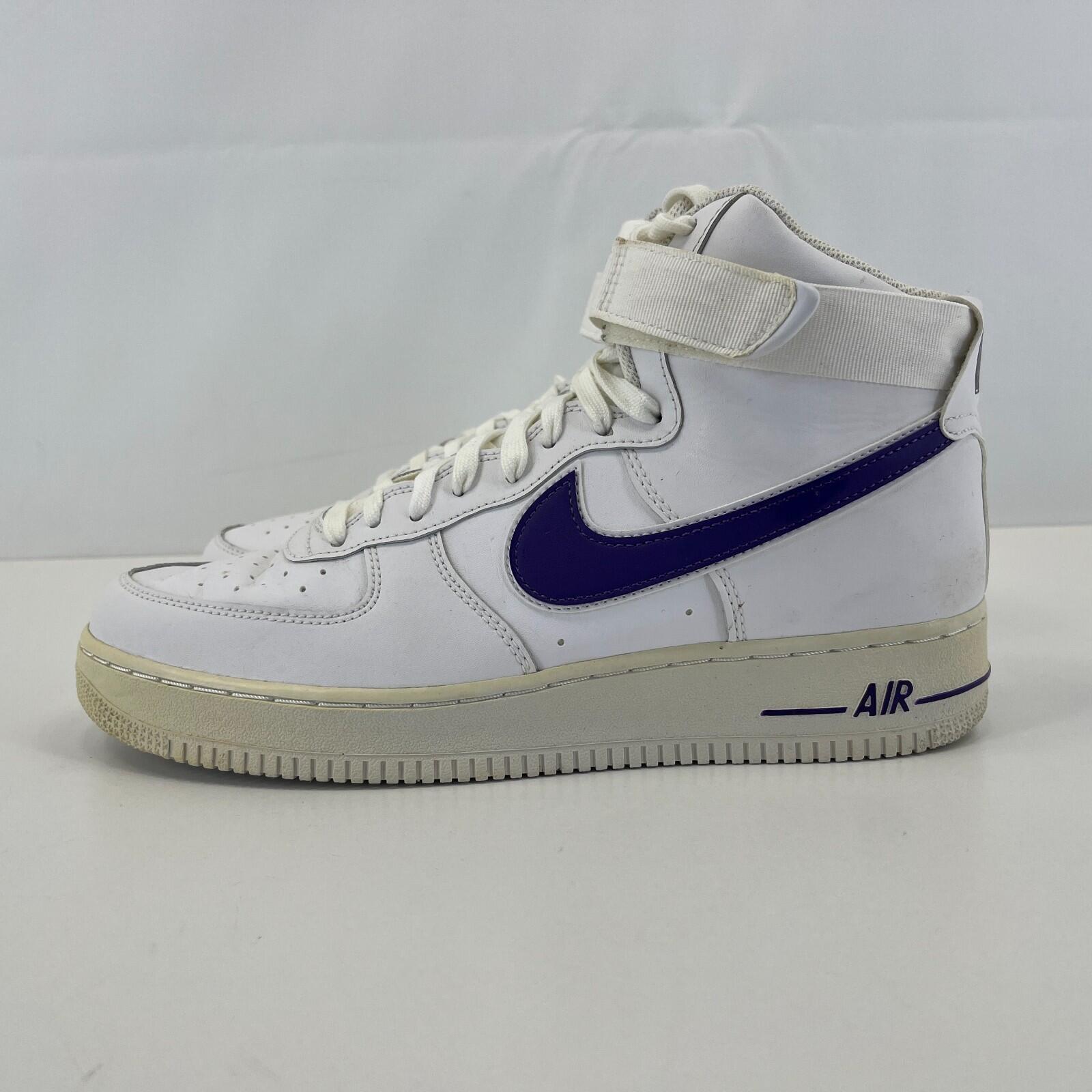Nike Air Force 1 High '07 Court Trainers White/Purple UK size 9.5