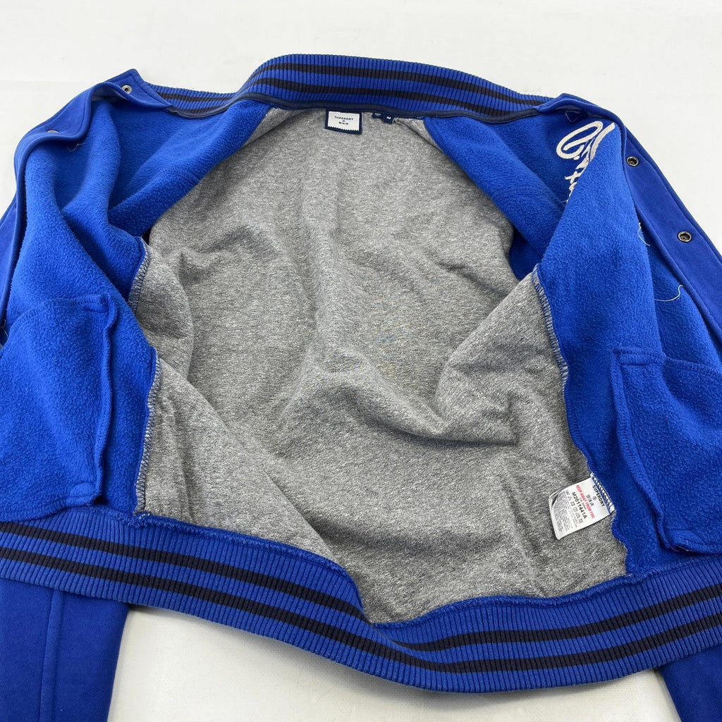 Superdry Pistons 77 Varsity Bomber Jacket in Blue Cotton Blend Coat size M
