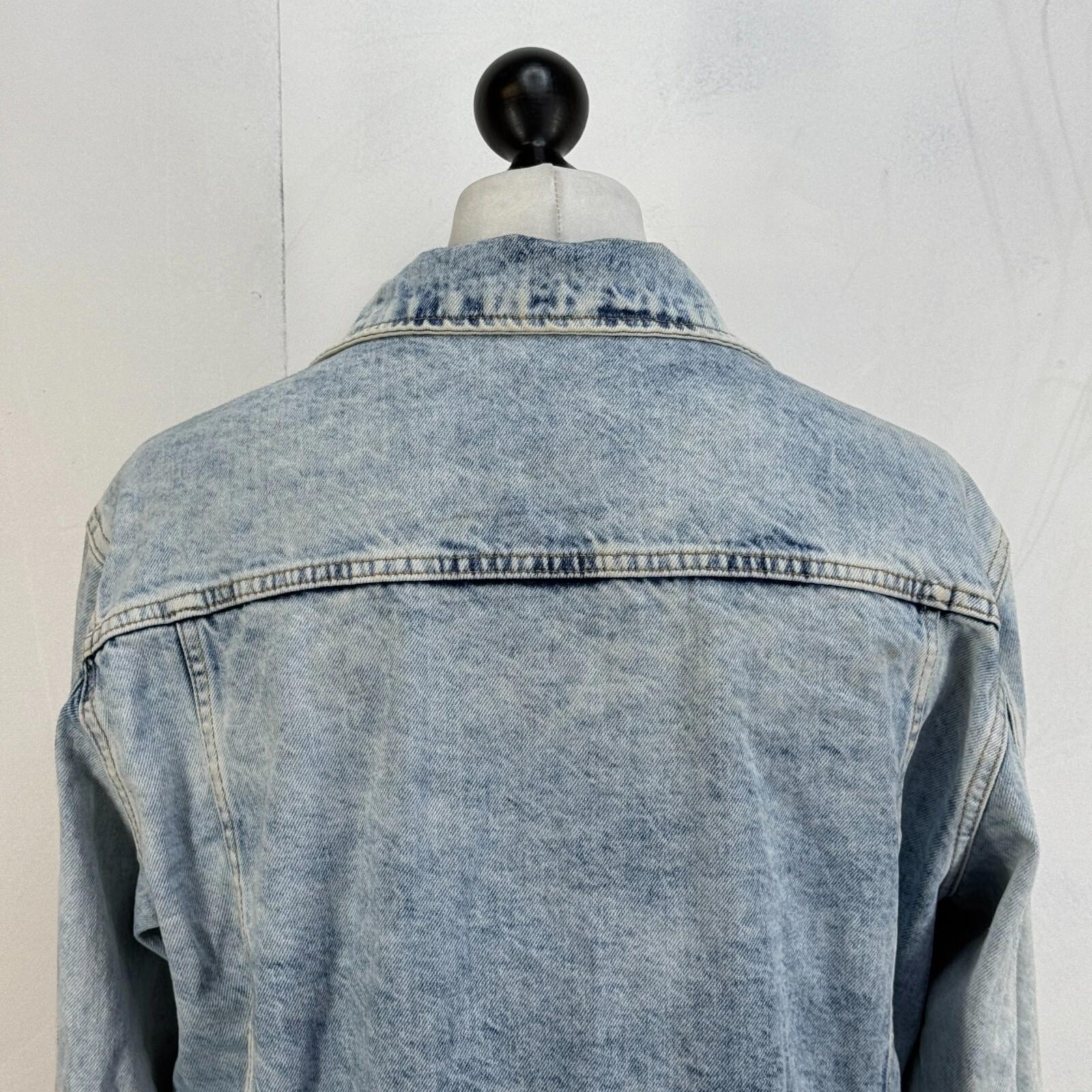 Vintage Rocawear Denim Jacket Bleach Wash Men's XL Hip Hop Y2K