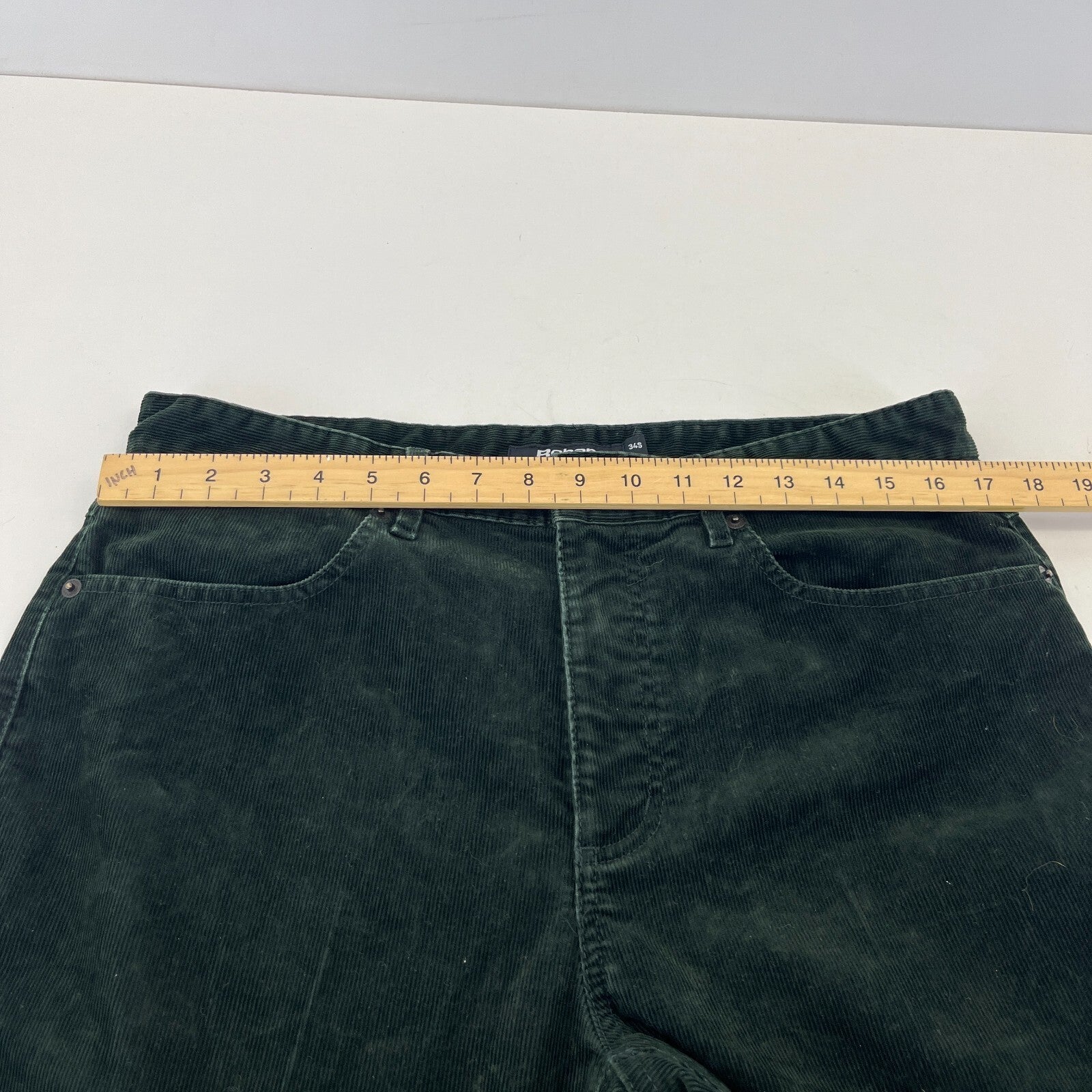 Rohan Men's Dark Green Cord Trousers size 34S Leg 29" Straight Leg