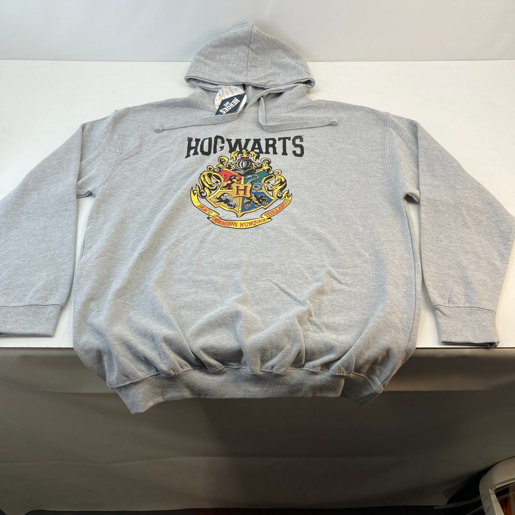 Harry Potter Hogwarts Unisex Pullover Hoodie Official Licensed Grey size 2XL New