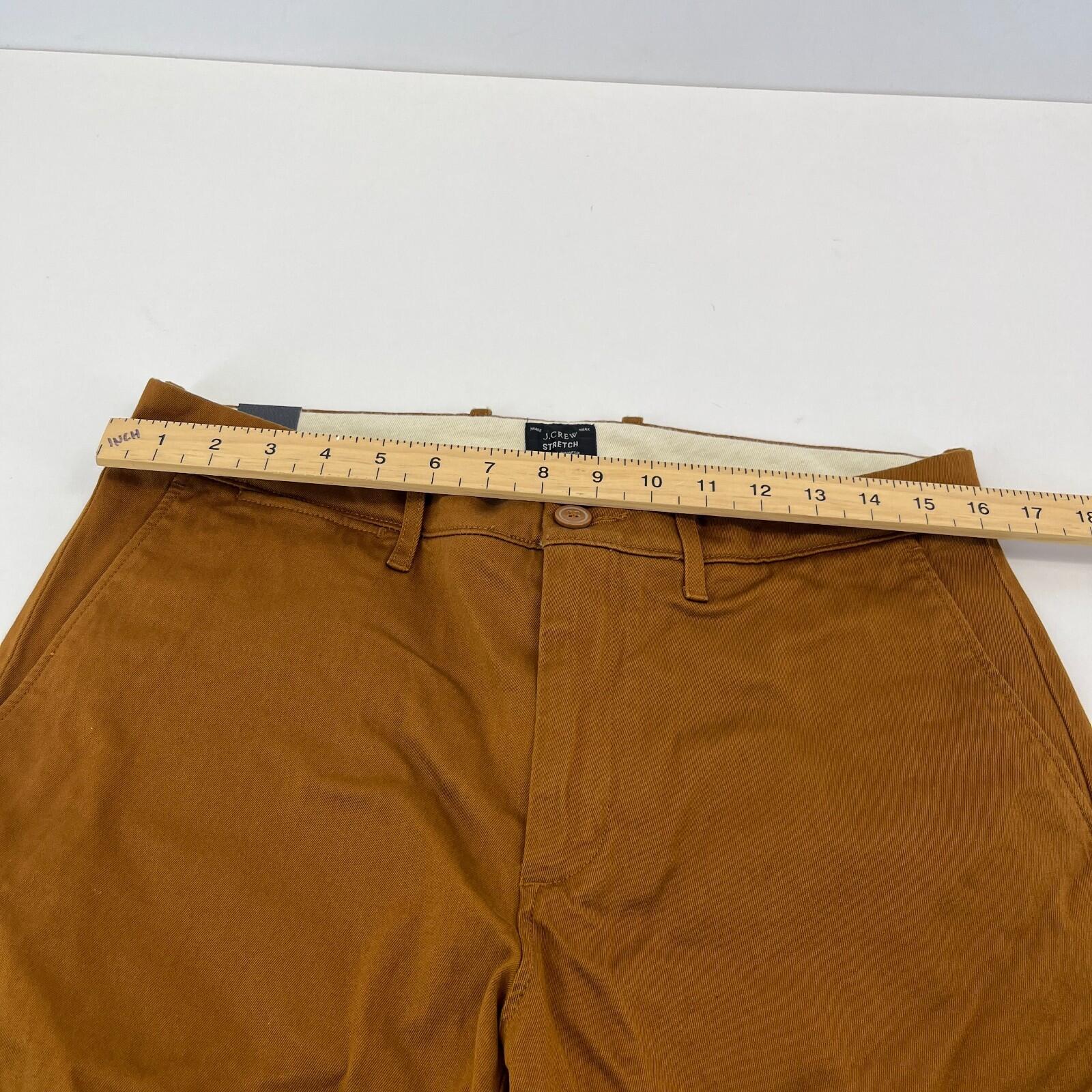 J Crew 484 Slim Fit Stretch Chino Trousers Sandy Brown W32" L30" New with Tags