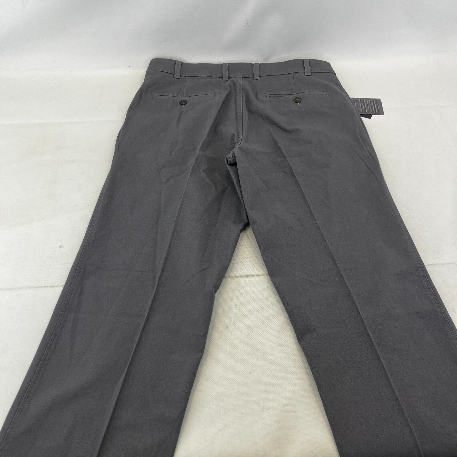 Brook Taverner Denver Chino Trousers in Grey Size 34L Cotton Stretch BNWT