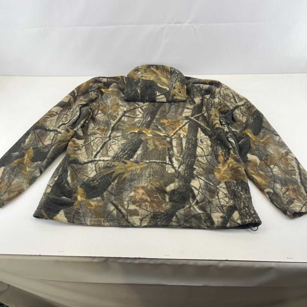 Field & Stream No-Scent Realtree Lined Fleece Jacket XL Mens Hooded Camo Hunting
