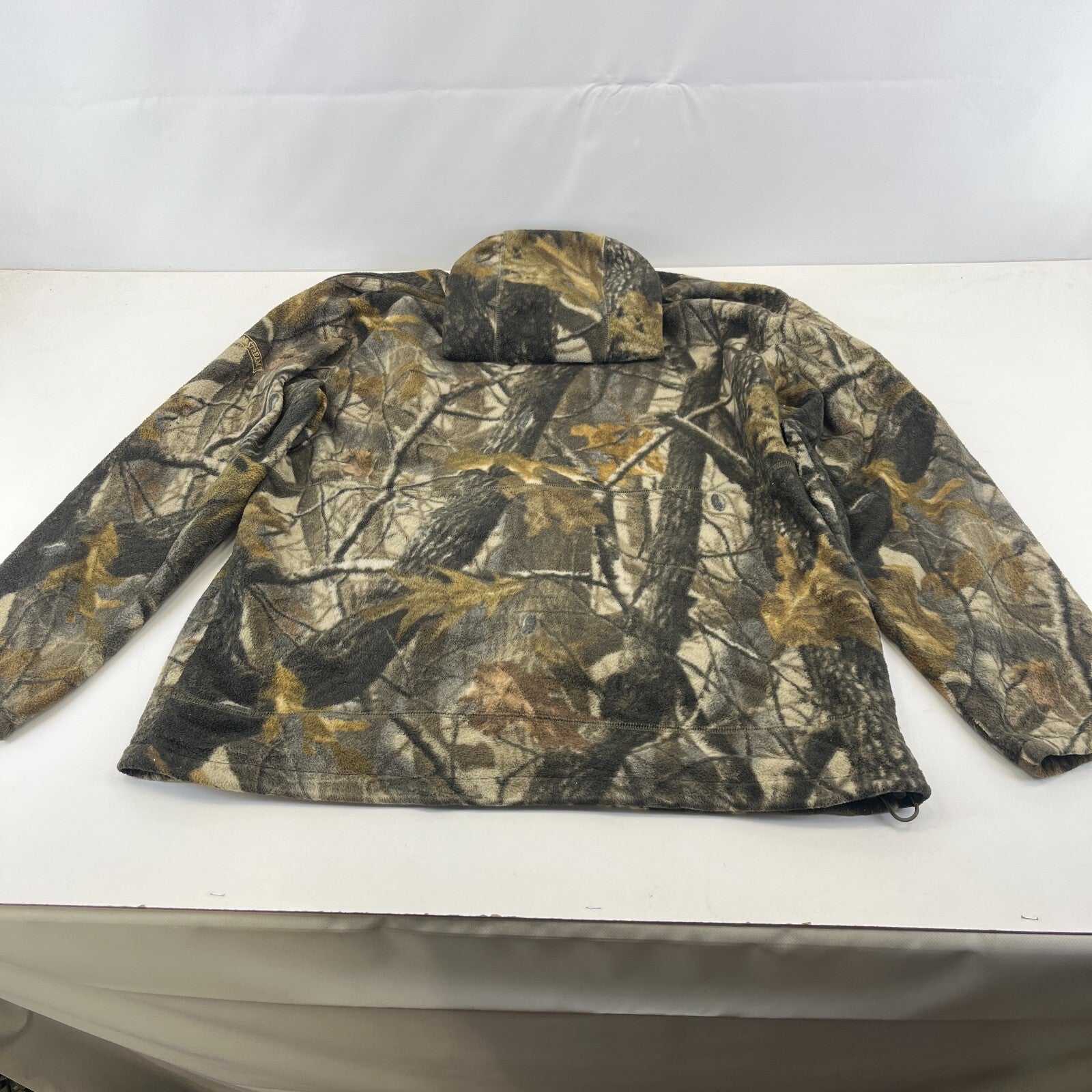 Field & Stream No-Scent Realtree Lined Fleece Jacket XL Mens Hooded Camo Hunting