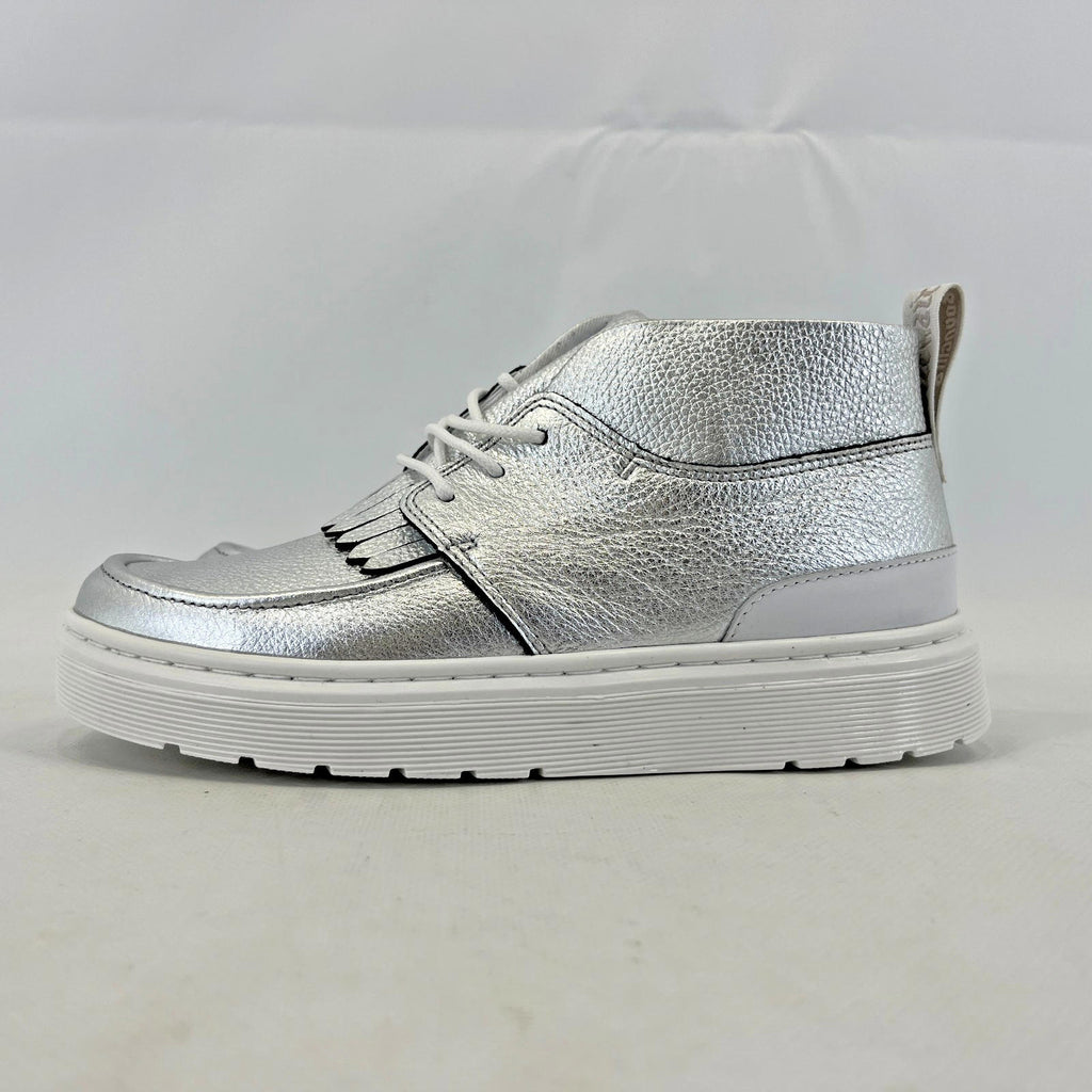 Dr Martens Jemima Silver & White Leather Kiltie Chukka Boots Shoes Womens UK 4