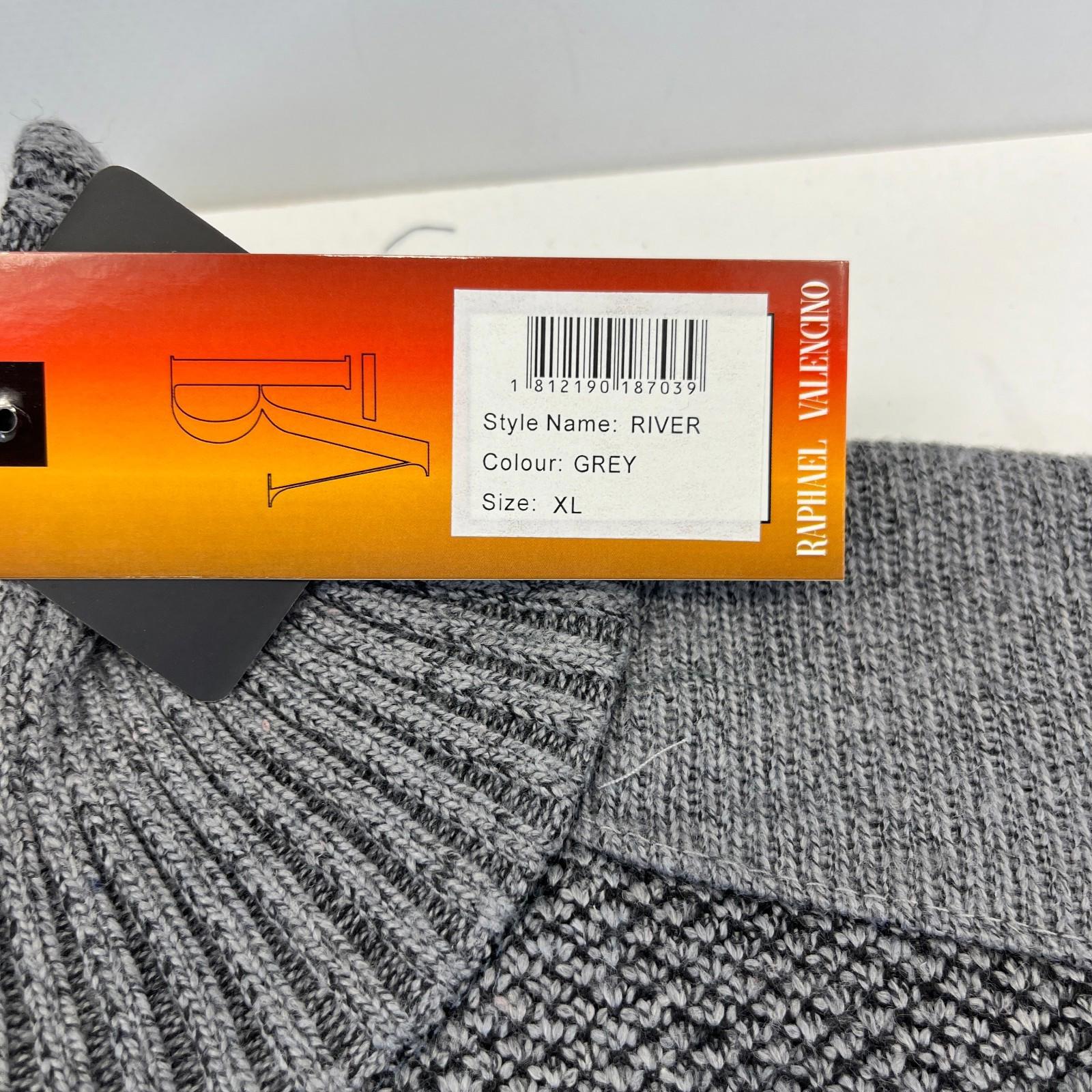 Raphael Valencino Thermal Fleece Lined Jacket Grey Long Sleeve Mens XL - New