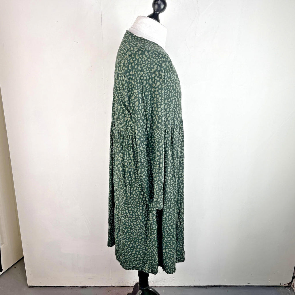 Joules Annalise Skater Dress UK size 18 Dark Green Jersey Fit & Flare Comfy