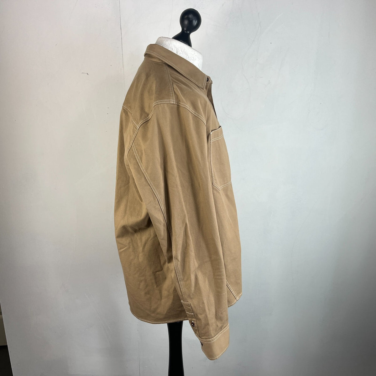 Ted Baker Chino Chore Jacket Shacket Men's Ted size 5 (UK XL) Beige Button Up