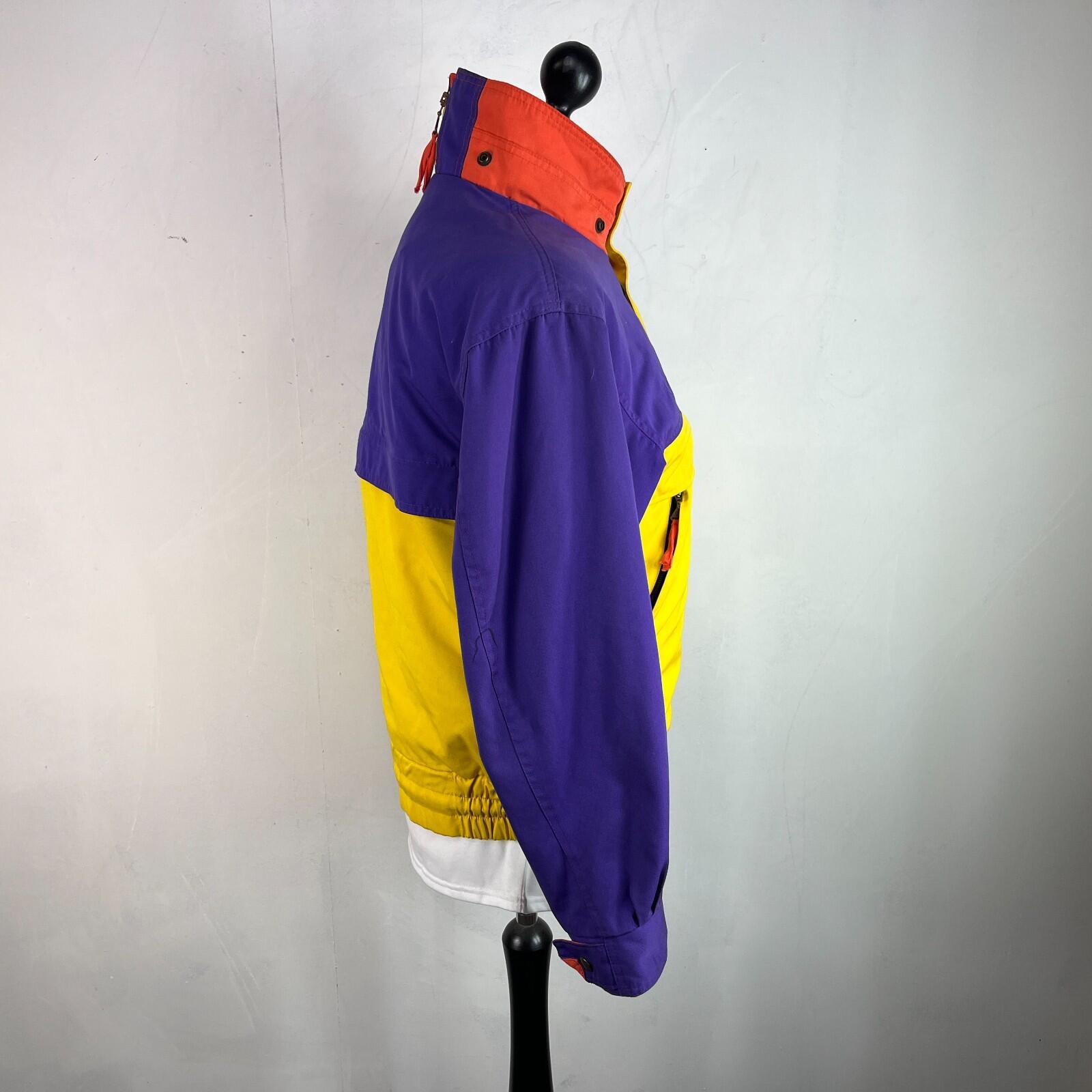 Vintage SOS Sportswear of Sweden Ski Jacket - Blue/Yellow Men's size Small