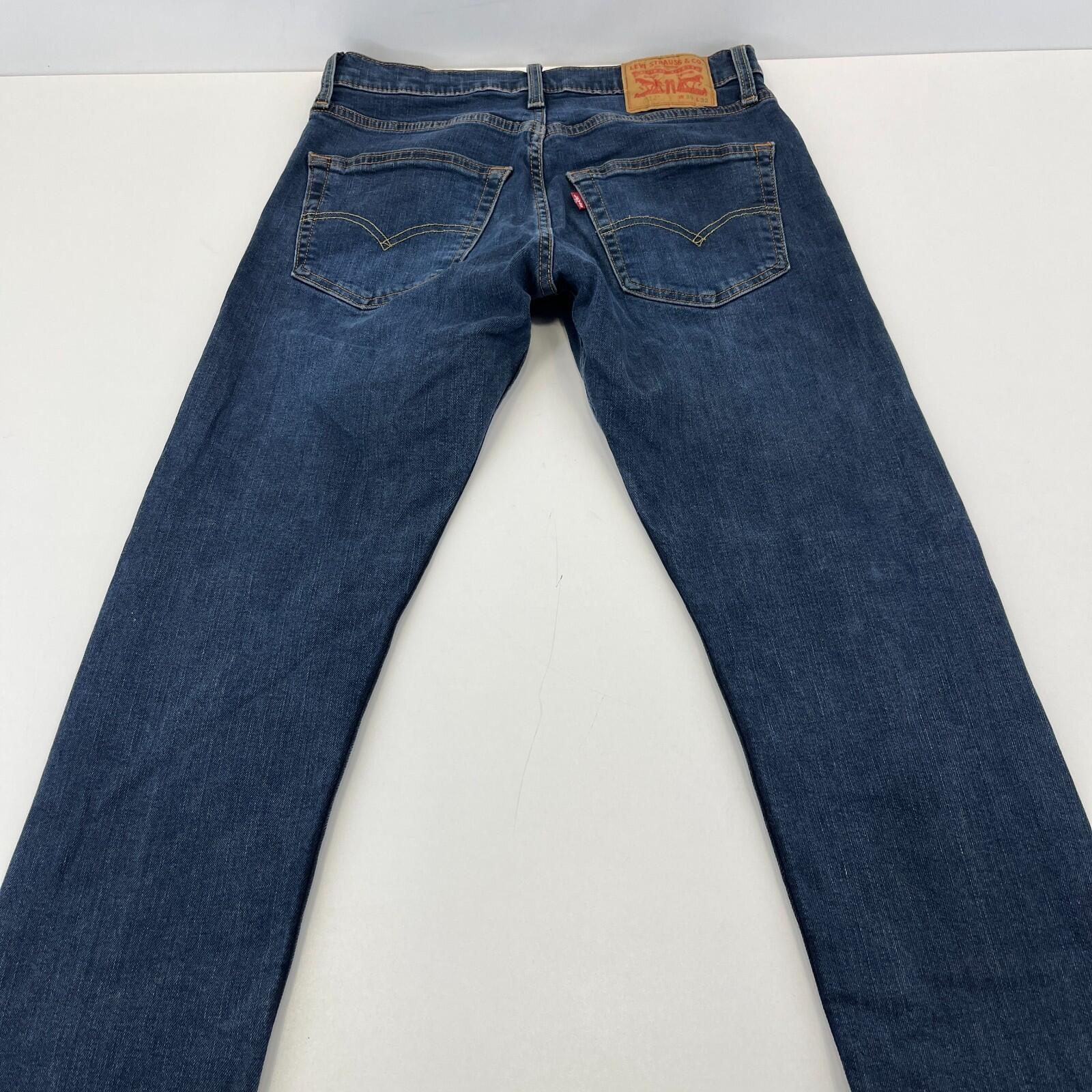 Levis 512 Slim Jeans W30" *L29" Men Blue Stretch Red Tab Zip Fly
