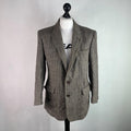 Crombie Men's Brown Herringbone Pure Wool Blazer size Medium