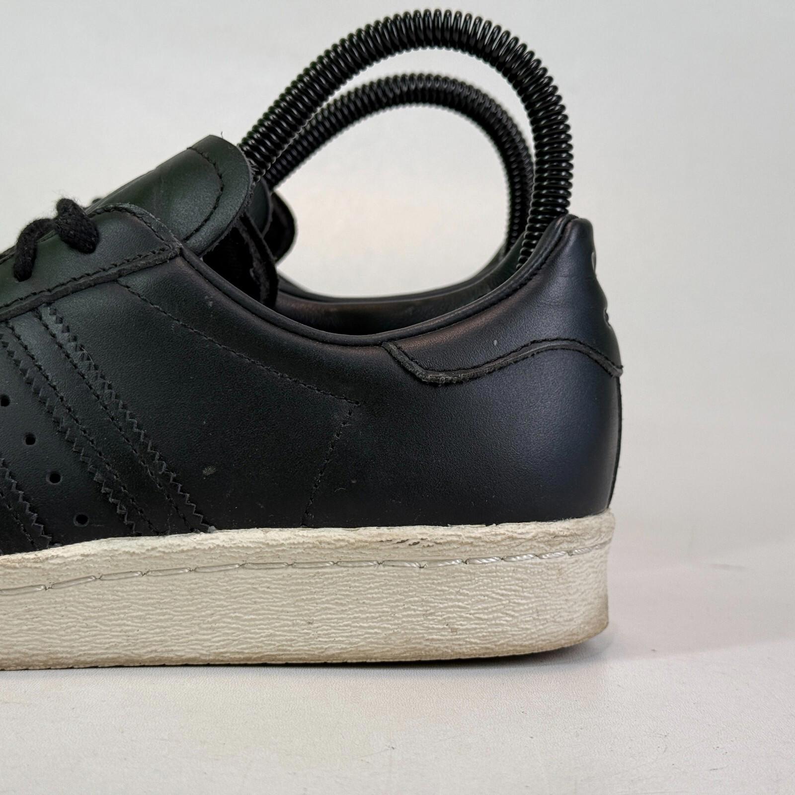 Adidas Superstar Dark Chrome Shell Toes Black Leather White Sole UK size 5