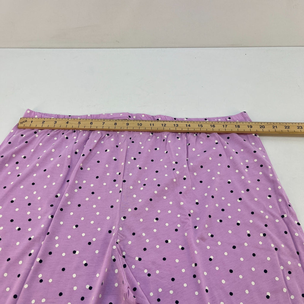 M&S Ladies Pyjama Set UK XL 20-22 Cool Pink with Spots Long Leg Short Sleeve New