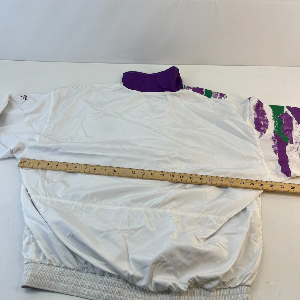 Rare Vintage Silk Cut Tennis Challenge Shell Suit Jacket White & Purple size L