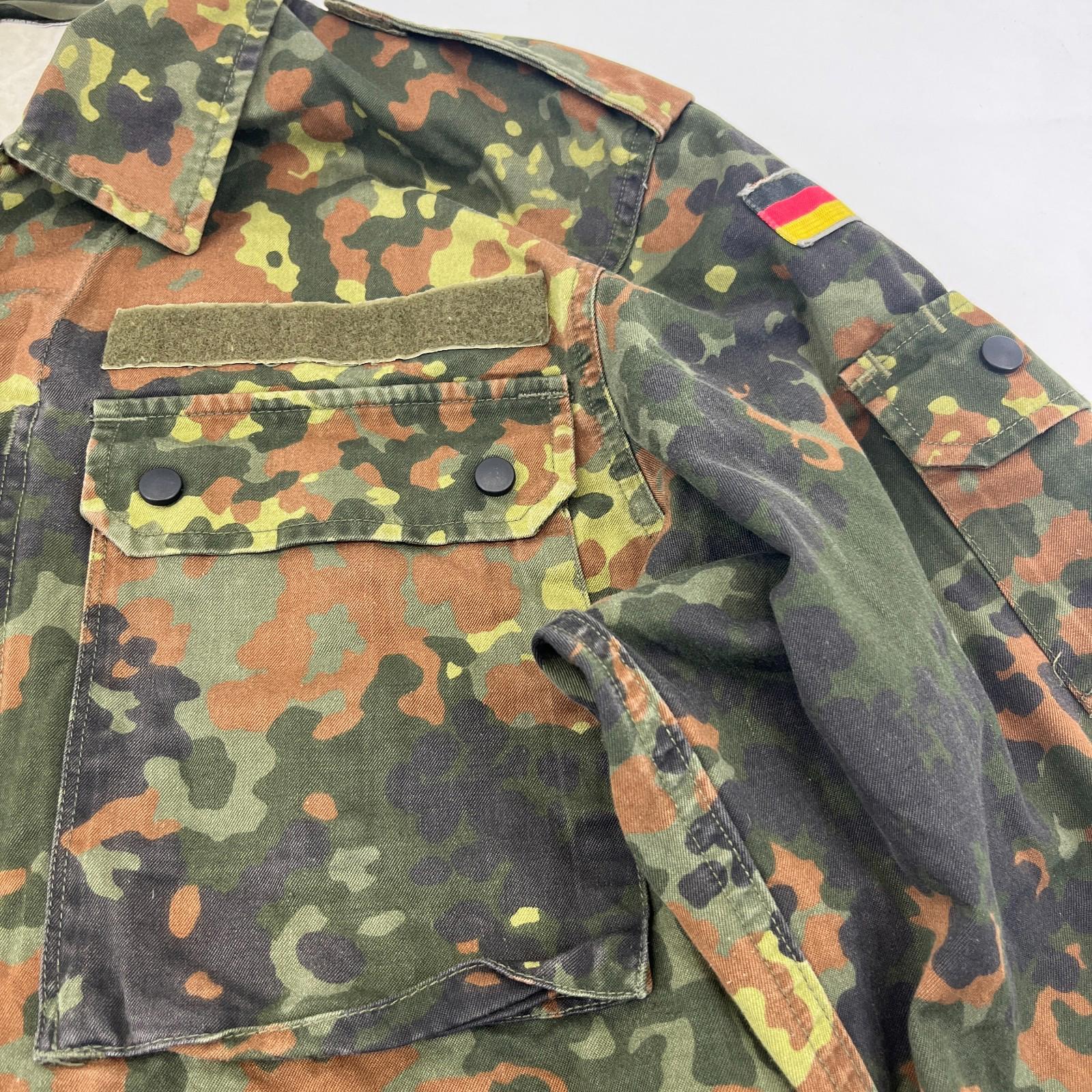 Vtg German Army Flecktarn Camouflage Summer Jacket Combat Green size M
