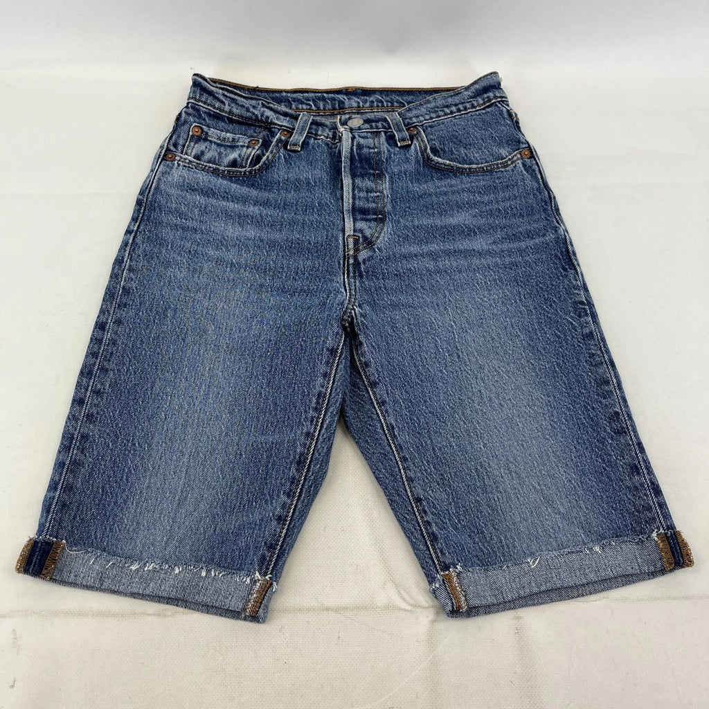 Levi's 501 Women's Jean Shorts Mid Blue Denim size W27" L10.5"