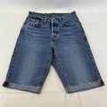Levi's 501 Women's Jean Shorts Mid Blue Denim size W27" L10.5"