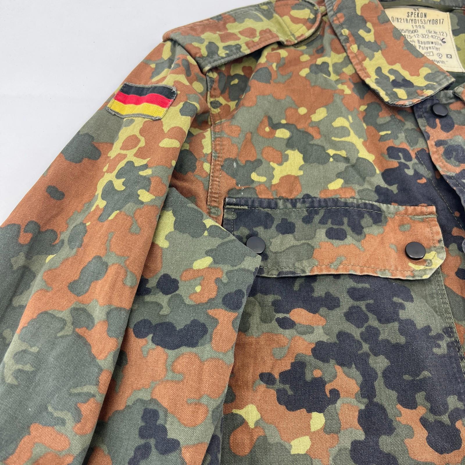 Genuine German Flecktarn Jacket Army Bundeswehr Lightweight Field Coat Gr.12