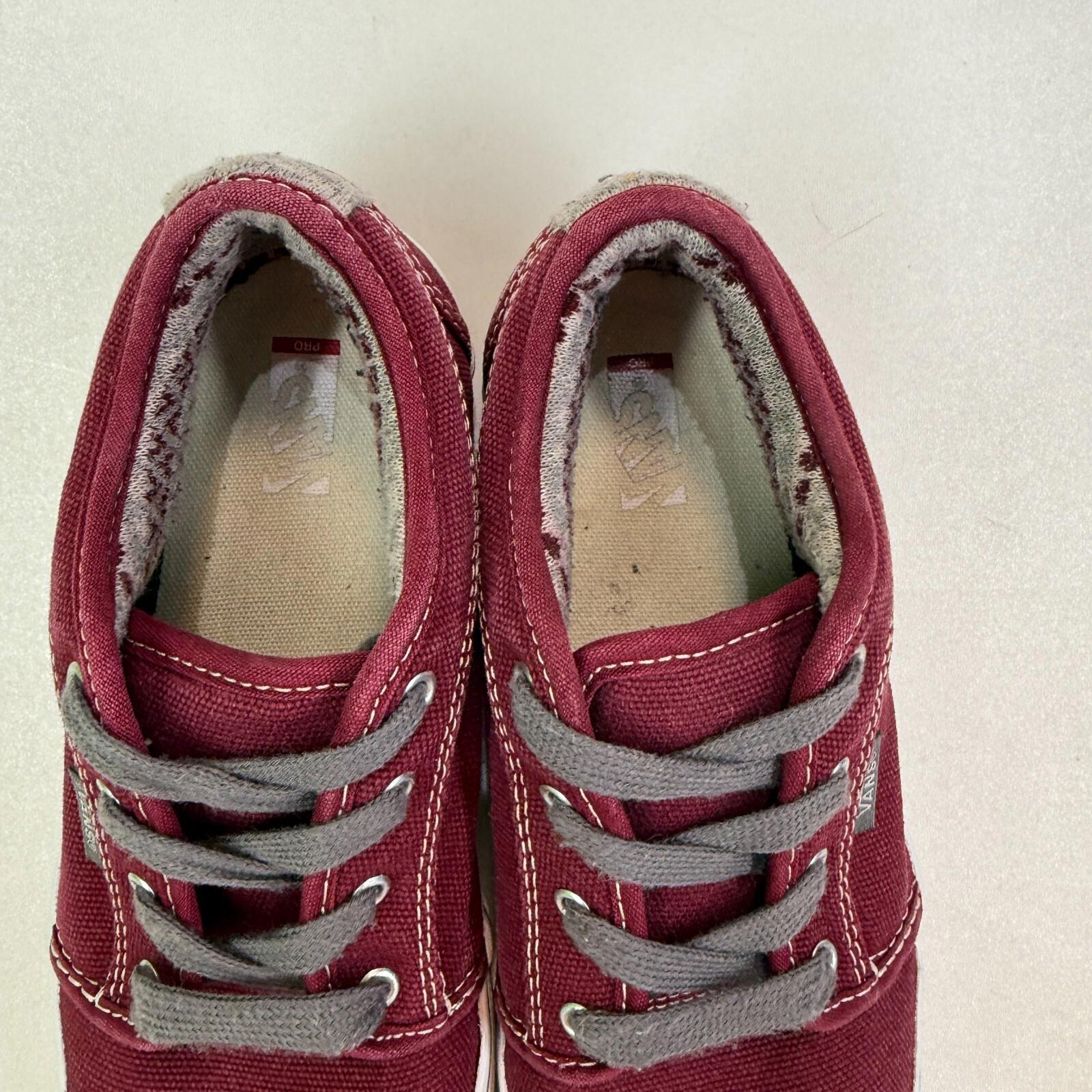 VANS Off the Wall Old Skool Classic Trainers Burgundy Red UK size 4 - VGC