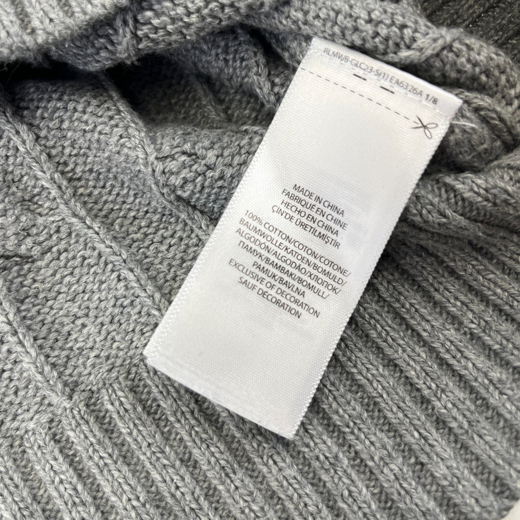 Polo Ralph Lauren 100% Cotton Jumper Men's size M in Grey Crew Neck Sweater