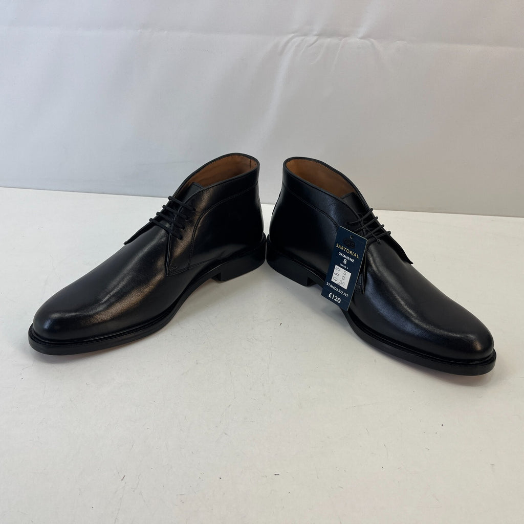 Marks & Spencer Sartorial Black Leather Smart Luxury Boots UK 8 RRP £120 New