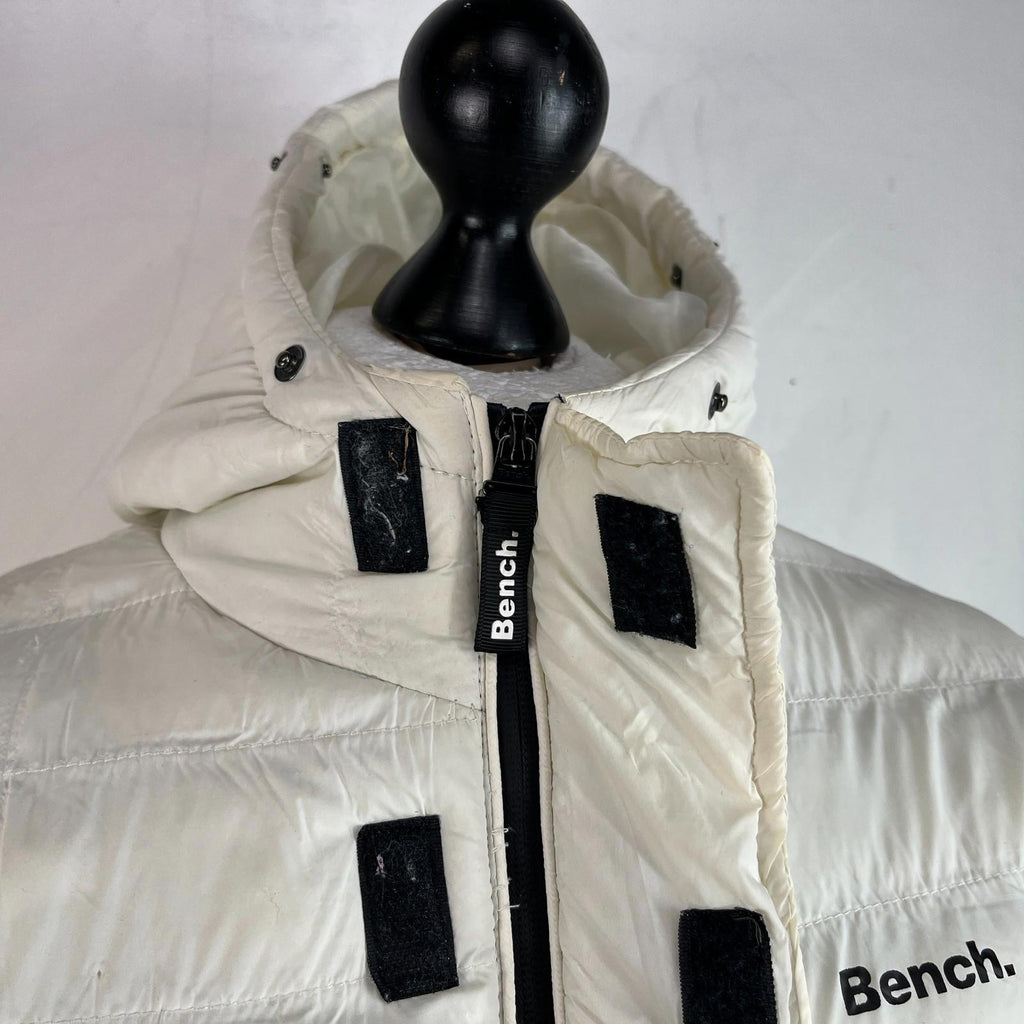 Bench White Quilted Puffer Jacket Women's size 12 (medium) Style Ludlow3
