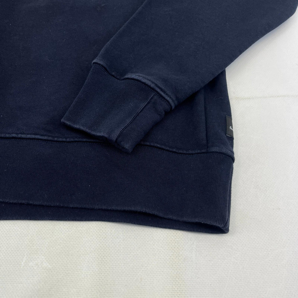 Paul Smith PS Spellout Sweatshirt Mens 2XL Slim Fit Crew Pullover Navy Blue