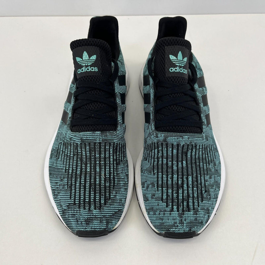 Adidas Swift Run Mens Trainers Mint Green Mesh Knit UK size 10.5 - VGC